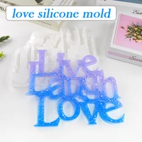 silicone mold english words letter mold diy word sign craft supplies for table home decoration diy epoxy mould