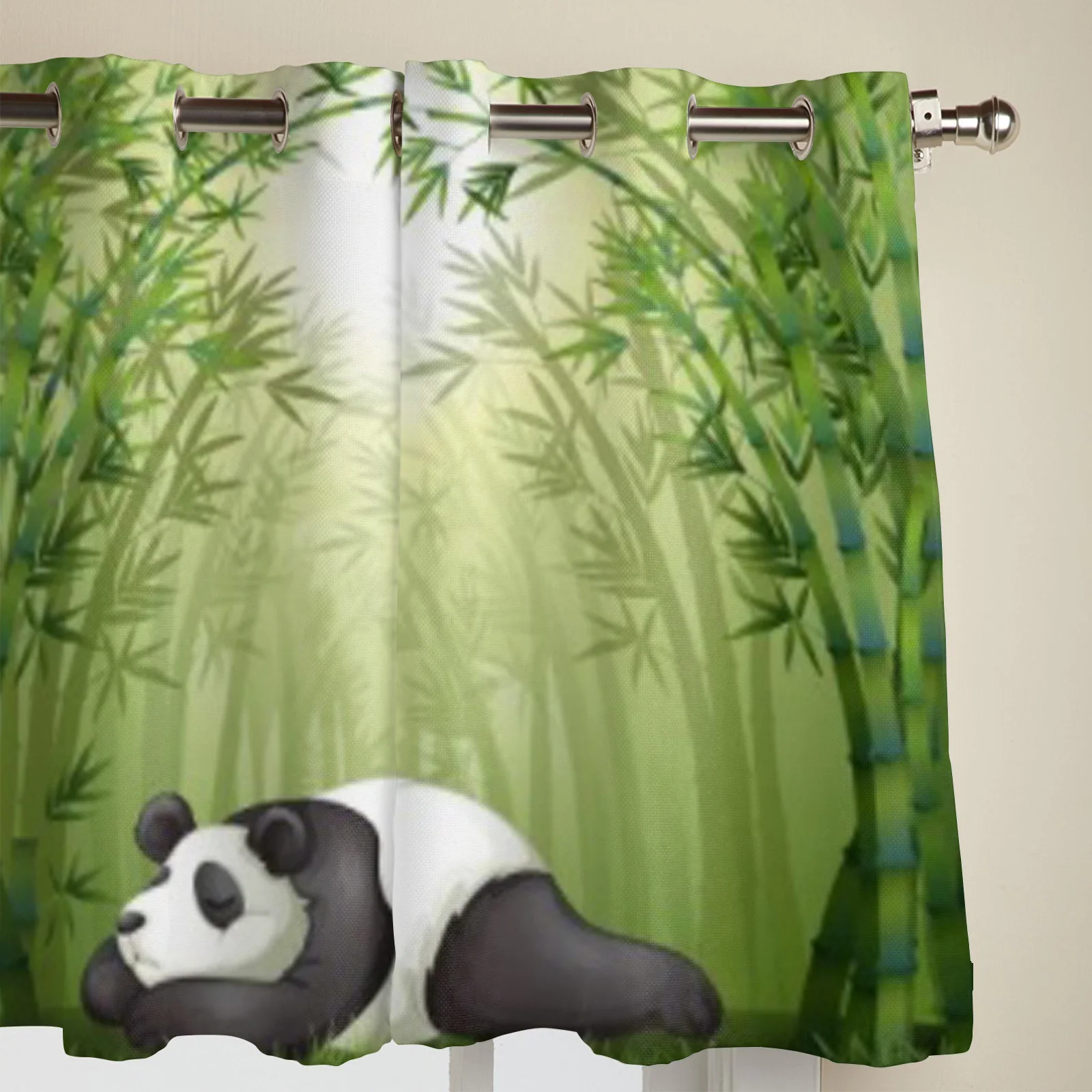 Панда спящие бамбуковые деревья оконные шторы для гостиной детской спальни