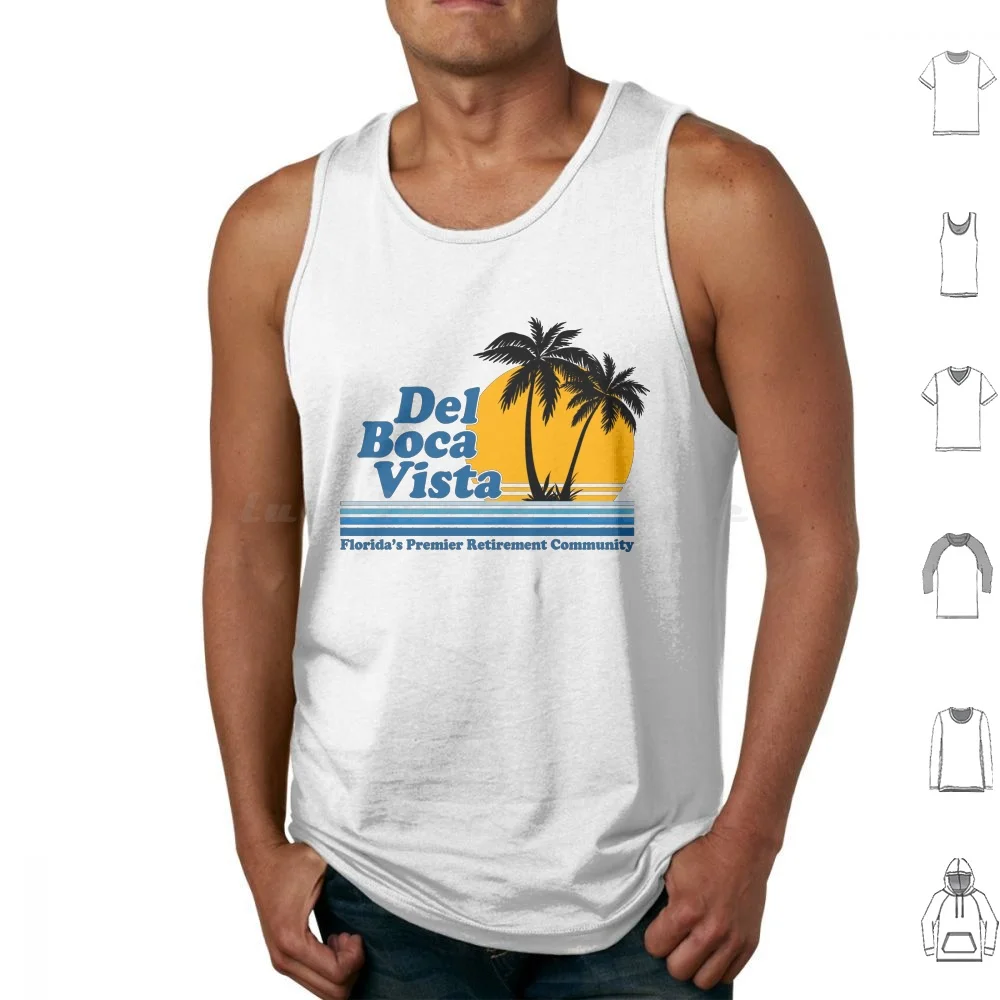 

Del Vista Tank Tops Print Cotton Del Vista Florida Funny Retirement Comedy Retro Vintage Community 90s George Jerry