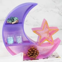 diy crystal drop glue mold moon star smiley face storage box large tray table moon eclipse ornament silicone mold