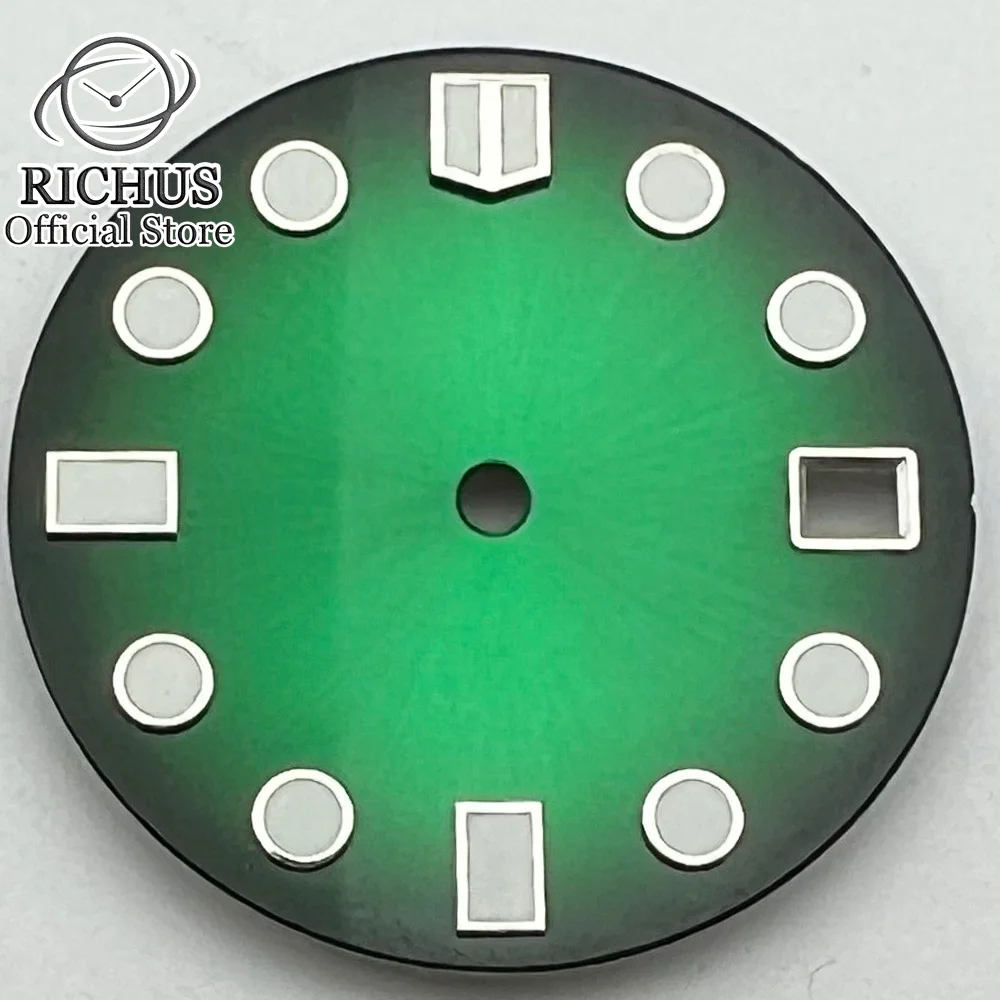 RICHUS 28 5 мм синий зеленый красный серый желтый циферблат часов светящийся подходит