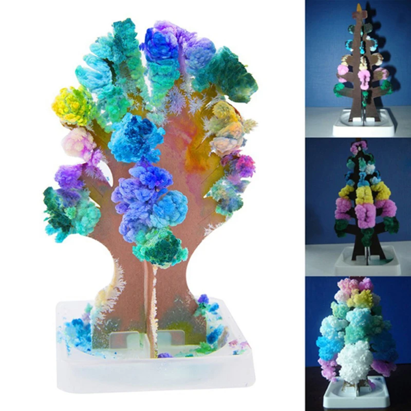 

2 Types Magic Growing Christmas Tree DIY Fun Xmas Gift Toy For Adults Kids Home Festival Party Decor Props Mini Tree