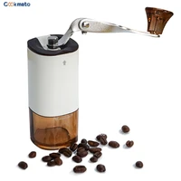 luxury mini manual coffee grinder adjustable setting acrylic small portable handheld crank coffee bean grinding kitchen tools