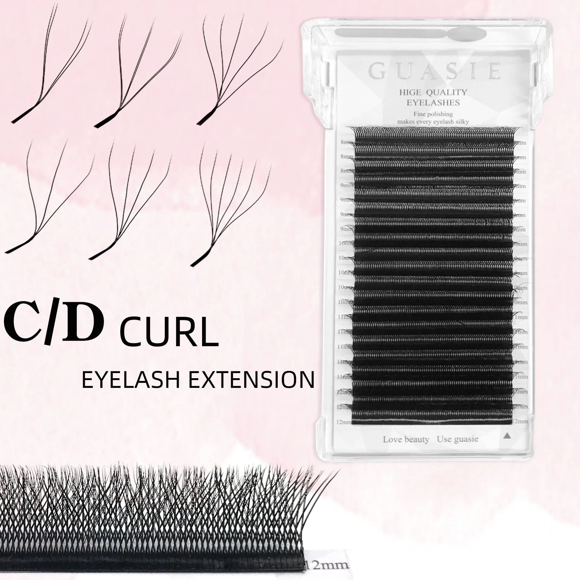 Высококачественные накладные ресницы в форме буквы C/D YY/3D/4D/5D/6D/8D натуральные для