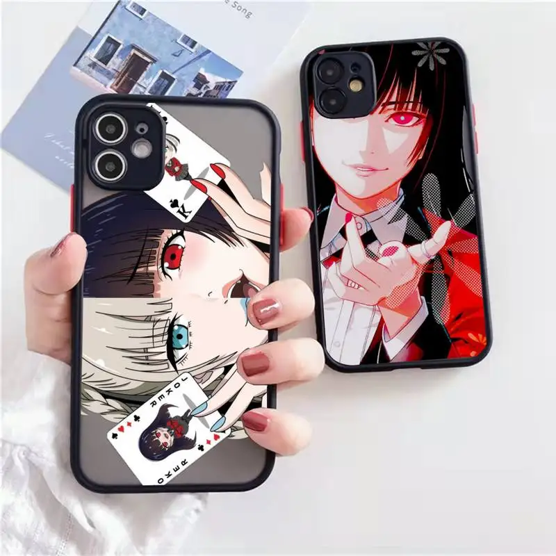 

Kakegurui Jabami Yumeko anime Phone Case matte transparent For iphone 7 8 11 12 13 plus mini x xs xr pro max cover