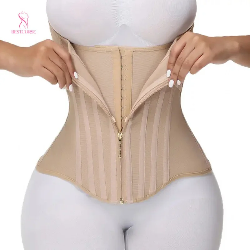 Фото Корсет-пояс XS Steel Bone Curvy для коррекции фигуры, утягивающий пояс для талии, для женщин, для спорта, тренировок, фитнеса, для утяжки живота, корректирующий пояс-корсет Faja №1