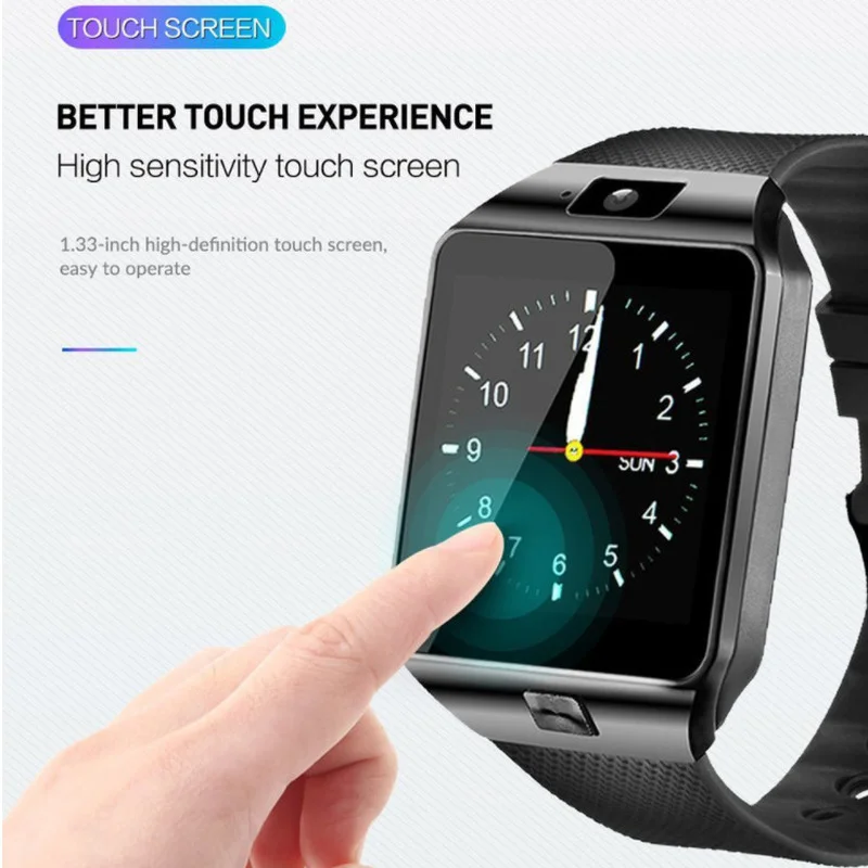 smart watch dz09 smart clock support tf sim camera men women sport bluetooth wristwatch for samsung huawei xiaomi android phone free global shipping