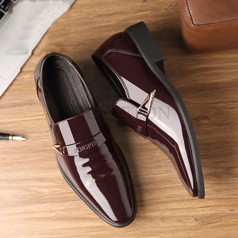 Мужские деловые туфли оксфорды, дышащие резиновые классические туфли, на плоской подошве, для офиса, свадьбы