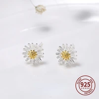 womens jewelry small daisy stud earrings female s925 sterling silver womens stud earrings high quality engagement weddinggifts