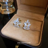 elegant and exquisite leaf opal earrings for woman 2022 new classic zircon ear ring jewelry luxury party girls earring