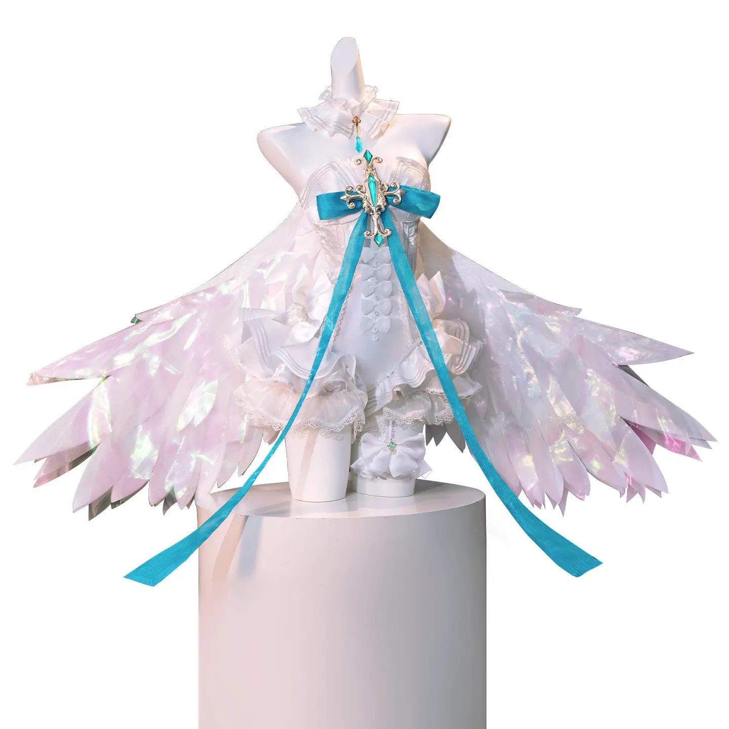 Фото Костюм для косплея Miku Elegant Wings Sweet Future Angel, полный комплект для женщин, на Хэллоуин, Комик-Кон, для ролевых игр, аниме-конвенций №1