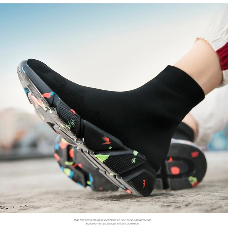 Легкие мужские кроссовки модные высокие сетчатые повседневные туфли женские