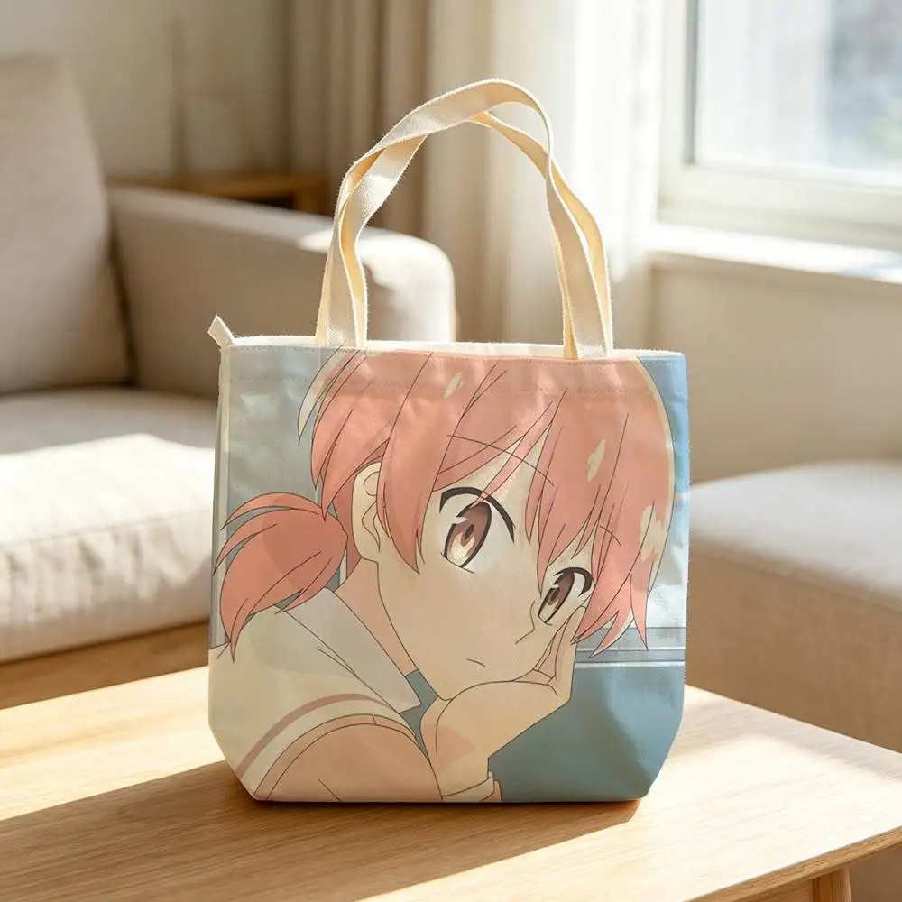Фото Сумки для хранения товаров Bloom Into You Y-Yuu Koito, водонепроницаемые холщовые сумки, подходящие для посещения занятий, походов за покупками, подарков и поездок на работу. №4