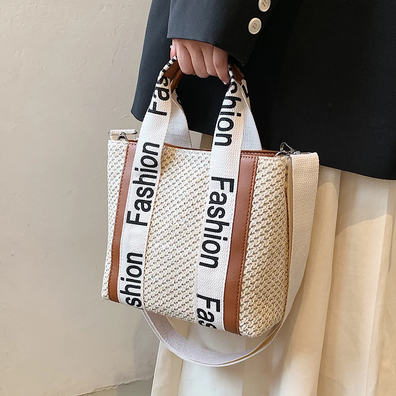 

Beach Style Holiday Women's Bag Summer 2022 New Korean Straw Bag Niche Design Messenger Bag Handbag Tote Bag