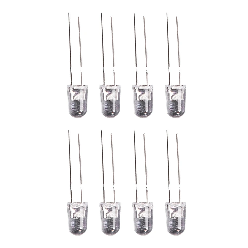 

1000Pcs LED F5/5Mm Inline White LED Lamp Beads With Short Legs And Edges