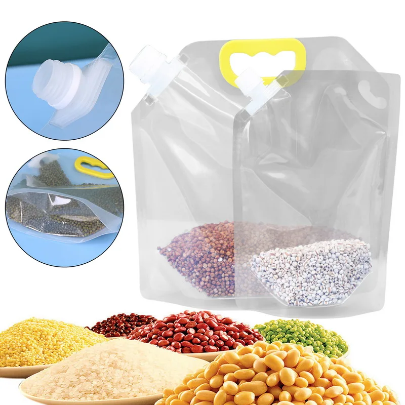 

1pcs Sealed Storage Bag Rice Packaging Bag Grains Moisture-Proof Insect-Proof Transparent Thickened Portable Food-Grade Bag