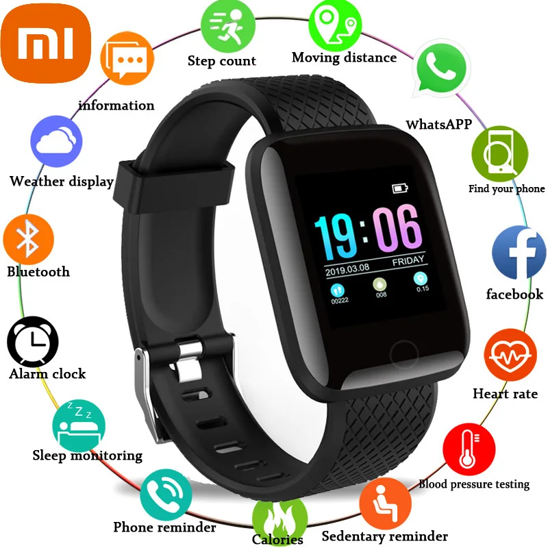 

Xiaomi Smart Watch Men Blood Pressure Waterproof Smartwatch Women Heart Rate Monitor Fitness Tracker Watch Sport For Android IOS