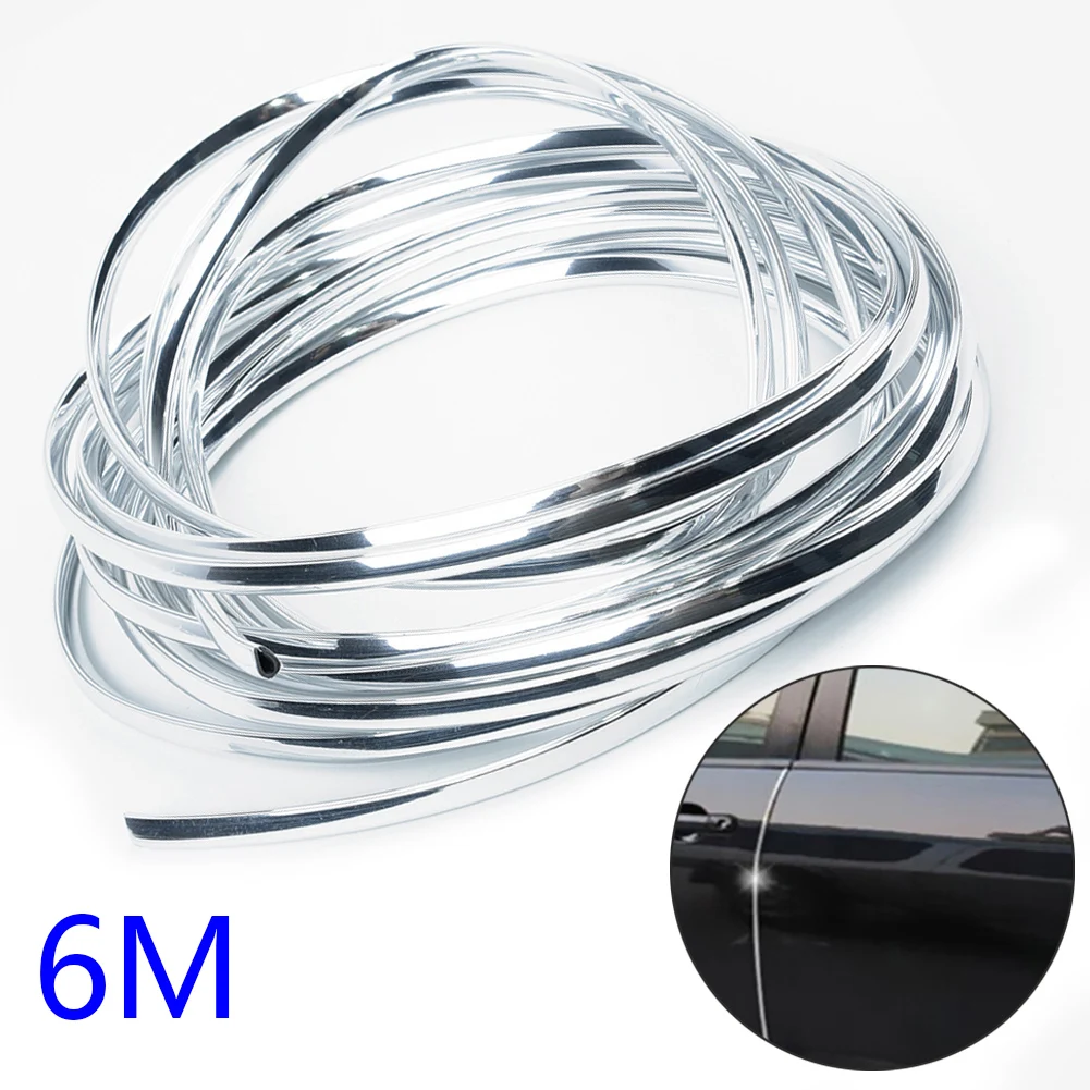 

6M Car Styling Mouldings 20FT Roll Moulding Trim Strip Car SUV Door Edge Scratch Guard Protector Cover Auto Accessories