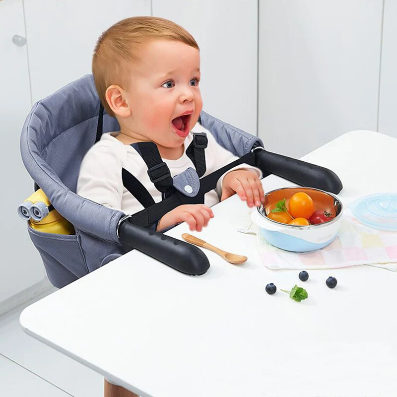 High Chair Portable Baby Highchair Foldable Travel Highchair Clips to Dining Table,Kids Feeding Chair with Safety Belt