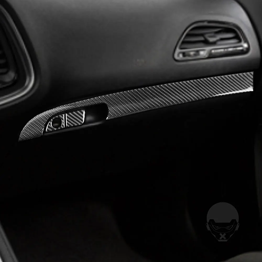 

Для Dodge Challenger углеродное волокно 2015 2016 2017 2018 2019 2020 аксессуары внутренняя ручка пассажира Крышка для хранения отделка