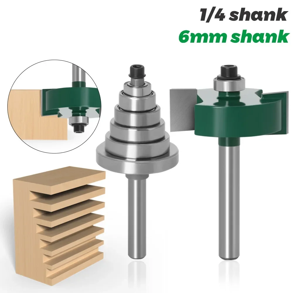 Фреза для кронштейна с набором из 6 подшипников -1/2 &quotH - 1/4&quot мм хвостовик