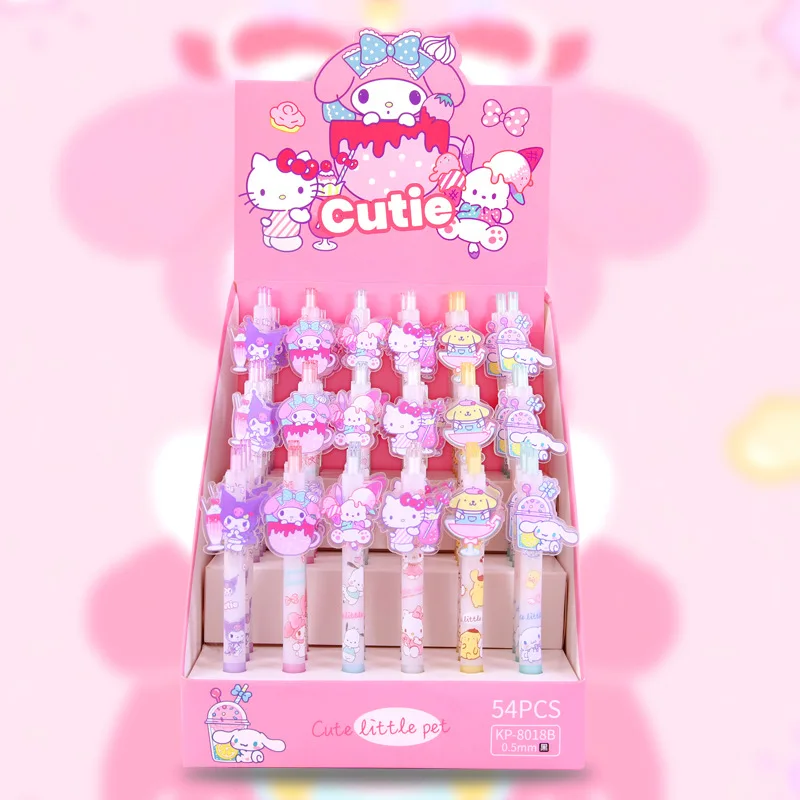 

New Kawaii Cute Sanrio Hellokitty Kuromi Mymelody Cinnamoroll Pochacco Pompompurin Press The Water Pen Test Gift Toys For Girls