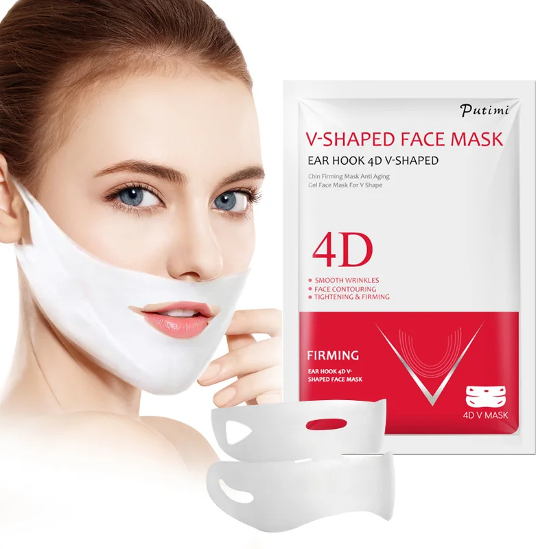 

Face Mask 4D V Shape Slim Mask Moisturizing Face Lift Thin Slimming Face Treatment Double Chin Skin Beauty Mask Skin Care Tools