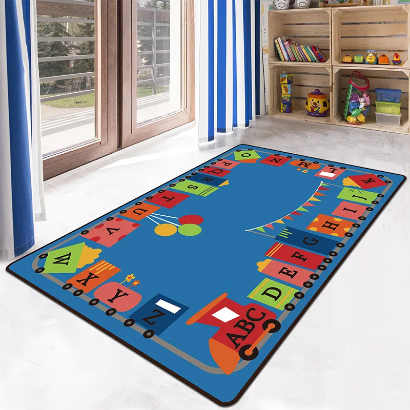 

Home Cartoon Children'S Carpet Bedroom Bedside Blanket Crystal Velvet Carpet Printing Floor Mat Decoration Home Non-Slip Washabl