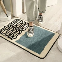 nordic door mat flocking bath mat non slip absorbent microfiber bathroom rug welcome home entrance super soft bath carpet