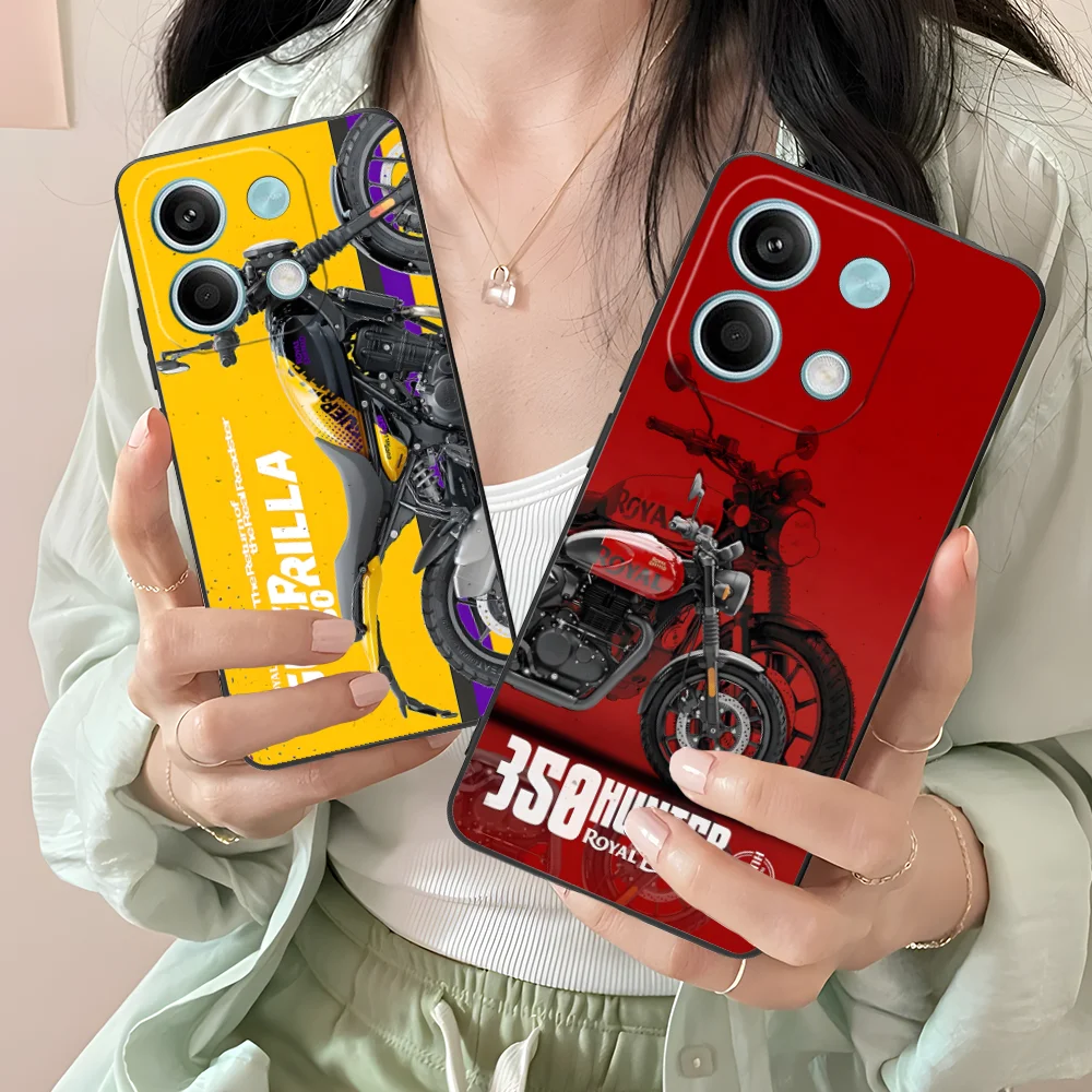 Чехол для мобильного телефона Enfield Xiaomi Redmi Note 13 12 11 10 9 8 7 6 S A Pro Lite Plus 5G черный чехол