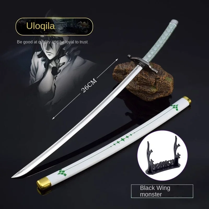 

Игрушка для игр с отбеливателем 26 см, модель модели искусственного меча Zanpakutou, металлическое оружие, отправляемая демонстрационная подставка, детские игрушки, подарки