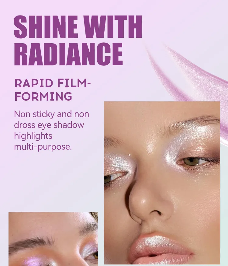 Разноцветные жемчужные тонкие рандомные тени для век мягкая кисть Алмазный