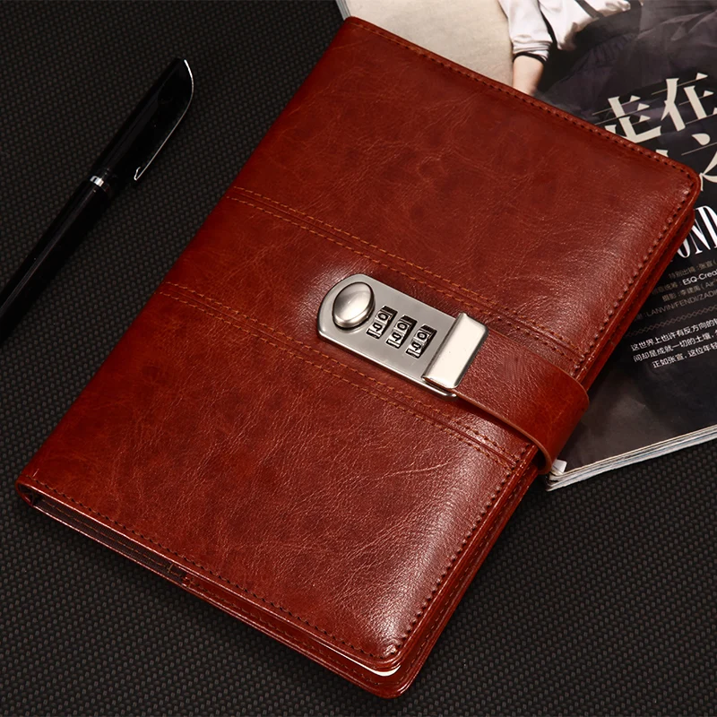 

Solid Color A5 Planner Notebooks And Journals Diary With Lock Password Agenda Office Bussiness Notebooks School Supplies Newest