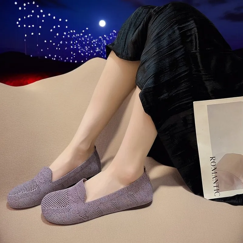 

Туфли женские сетчатые дышащие с перфорацией, плоская подошва, Нескользящие, мягкая подошва, летняя обувь, 2023