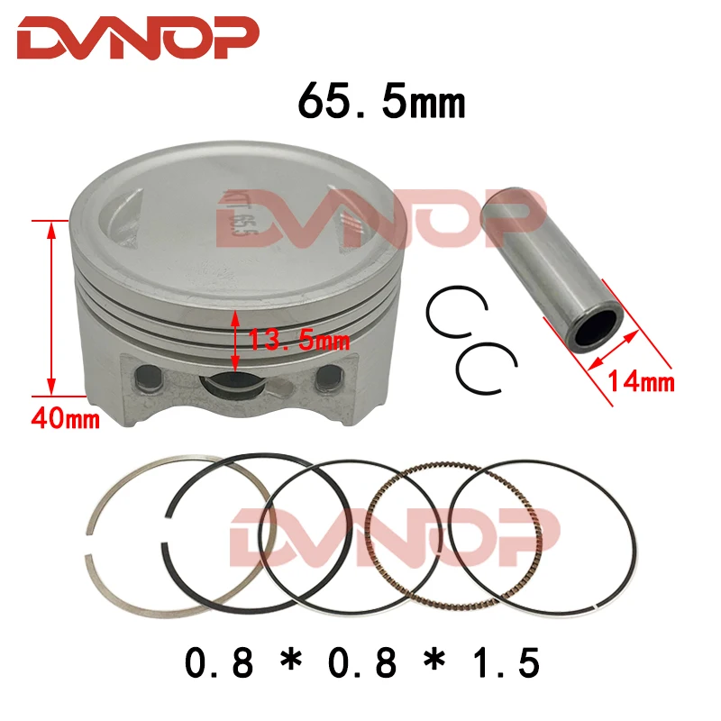 

Комплекты поршневых колец для мотоциклов KPS200, KPR200, KPT200, 65,5, 200-10R, LF200-10P мм