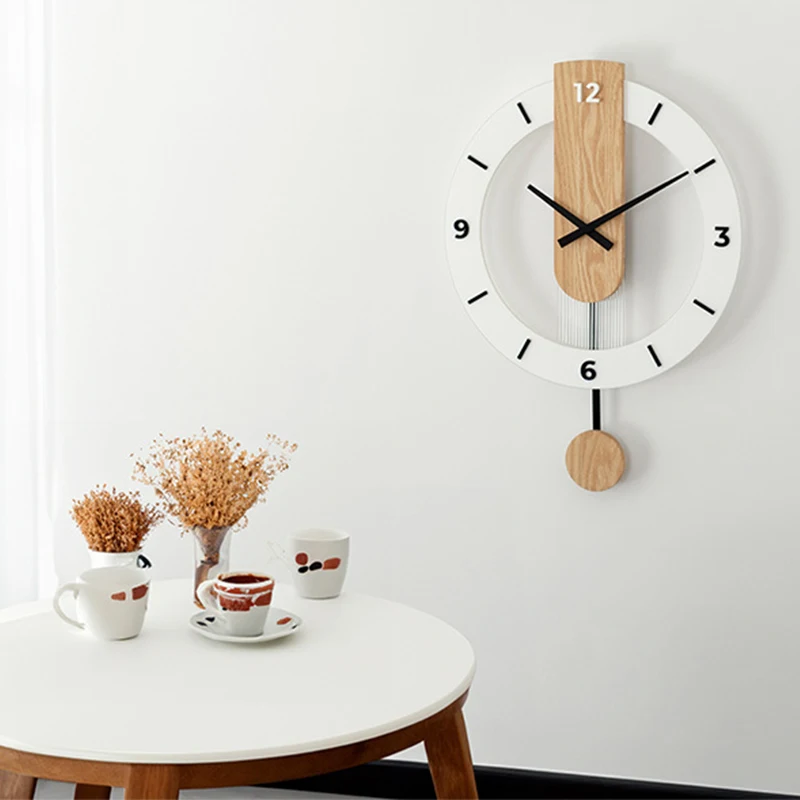 

Silent Swing Clock Wall Clock Living Room Wall Decoration Creative Fashion Quartz Clock Silent Modern Simple Clock Dining Room