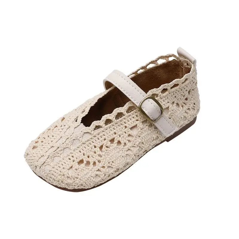 Children's Spring And Autumn New Hand-woven Fashion Princess Shoes Girls Non-slip Soft Sole Shoes Casual Shoes Wedding Shoes