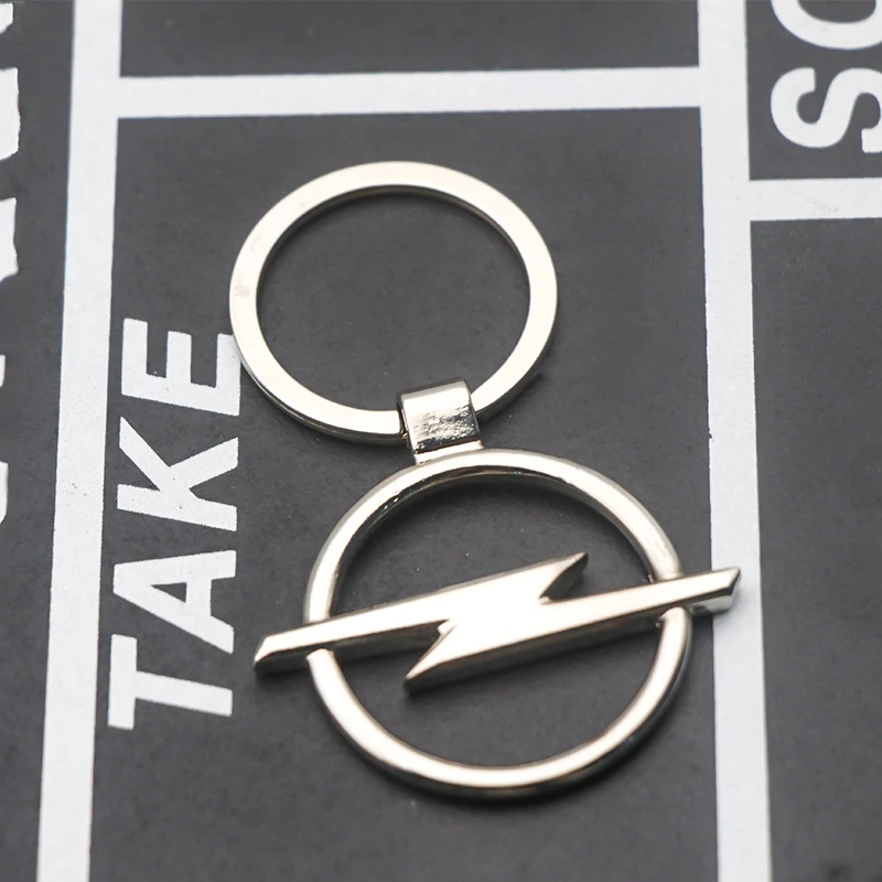 

Car Logo Key Rings Chrome Silver Key Chain Decorative Accessories For Opel Astra H G J Corsa Insignia Antara Meriva Zafira Etc