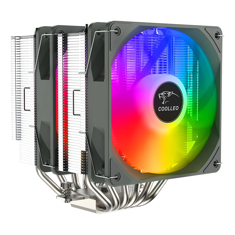 Кулер COOLLEO P60TC SE для процессора с 6 тепловыми трубками компьютерный радиатор тихий