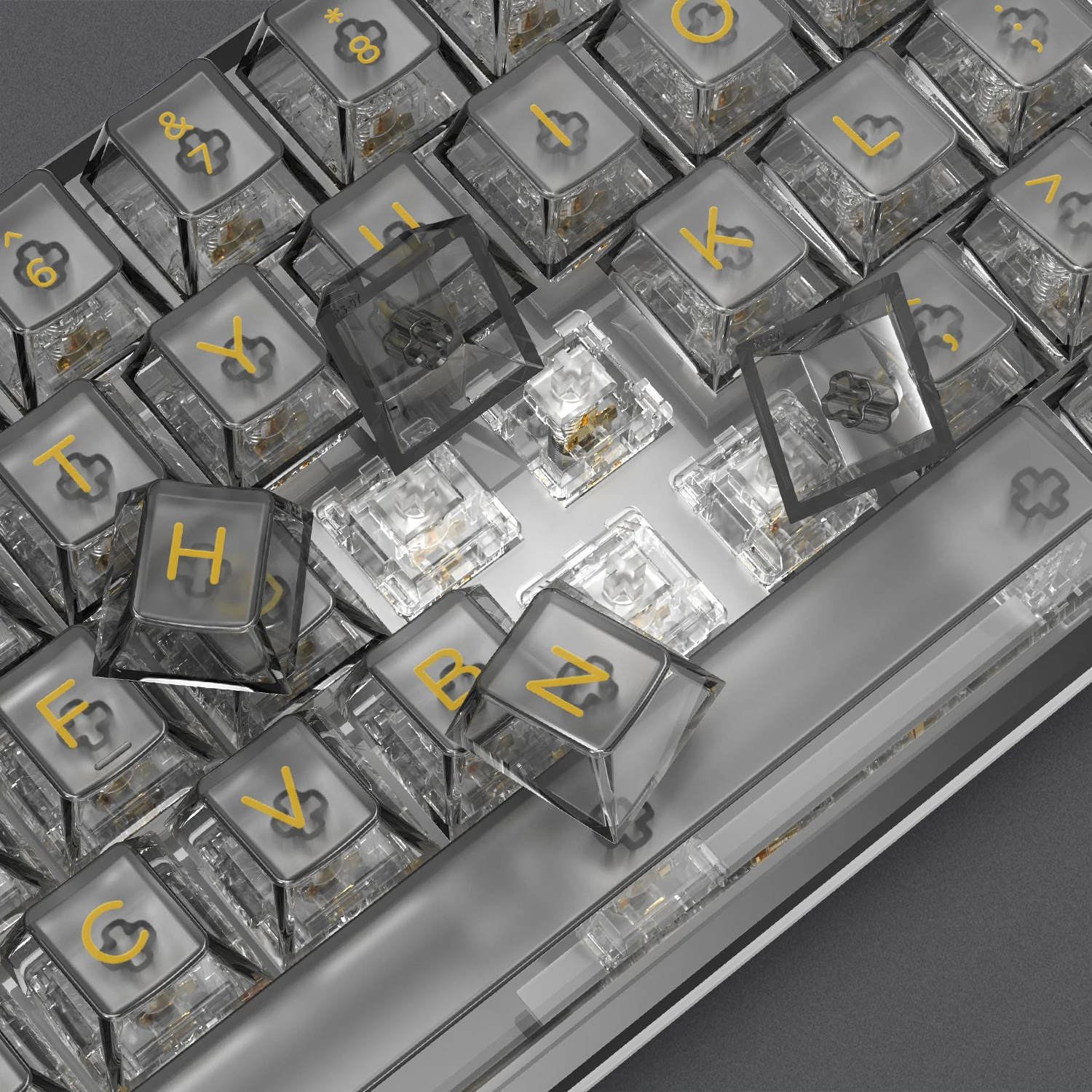 

140 Keys Transparent Keycaps Cherry Profile PC Clear Keycap RGB backlit Key caps For Cherry Gateron Mx Switch Gaming Keyboard