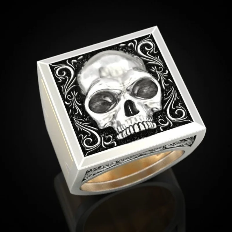 

Ghost Ring Vintage Skull Head Pattern Set Ring