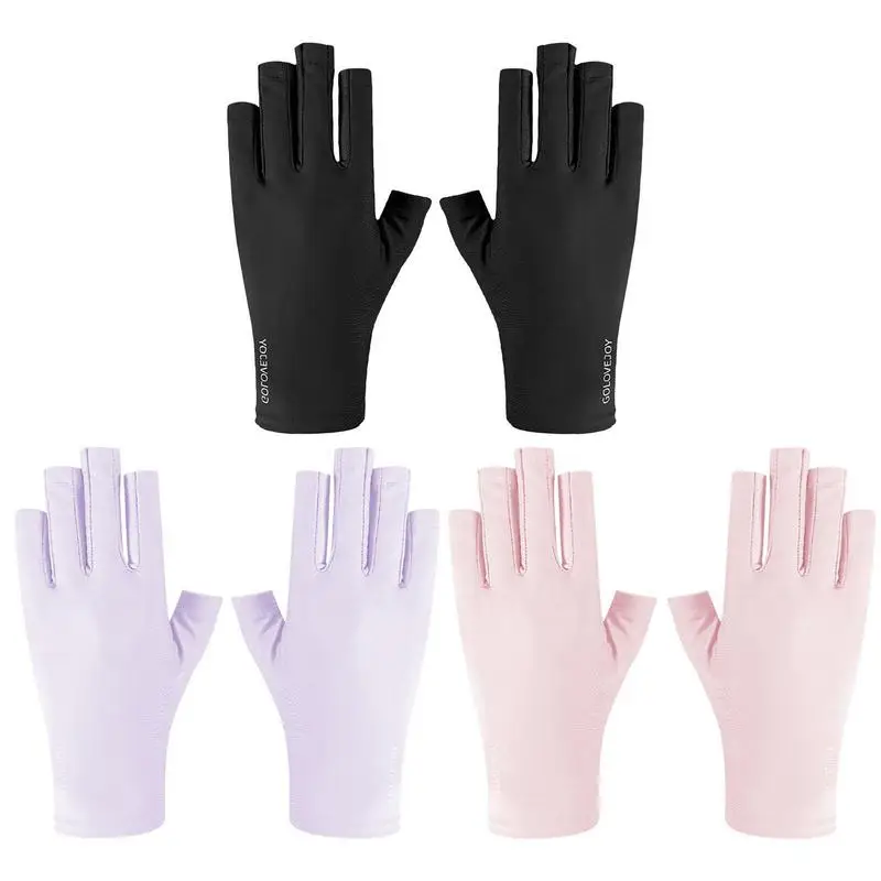 

Nail Gloves Sun Protection Gloves For Women UV Gloves For Gel Nail Lamp With Hyaluronic Acid UV Protection Gloves For Manicures