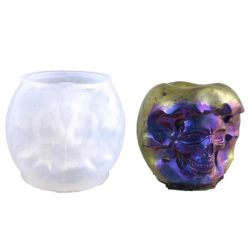

M2EA Silicone Resin Mold DIY Making Mold 3D Skull Ornaments Mold
