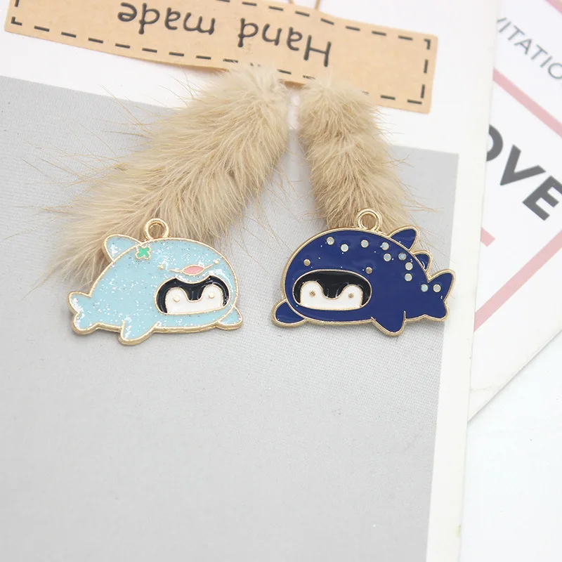 

10 шт. новые милые Мультяшные акульи очаровательные для сережек ожерелья брелок DIY ювелирные изделия аксессуары товары ручной работы