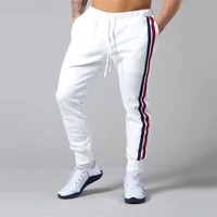 men sweatpants gym running pants 2022 new fitness bodybuilding gym fitness sports trousers male two side stripe sweatpants