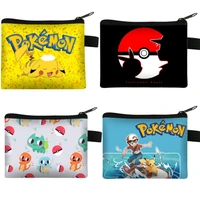 pokemon coin purse for children anime peripheral pikachu frog seeds printed key storage bag portable card holder kids gifts