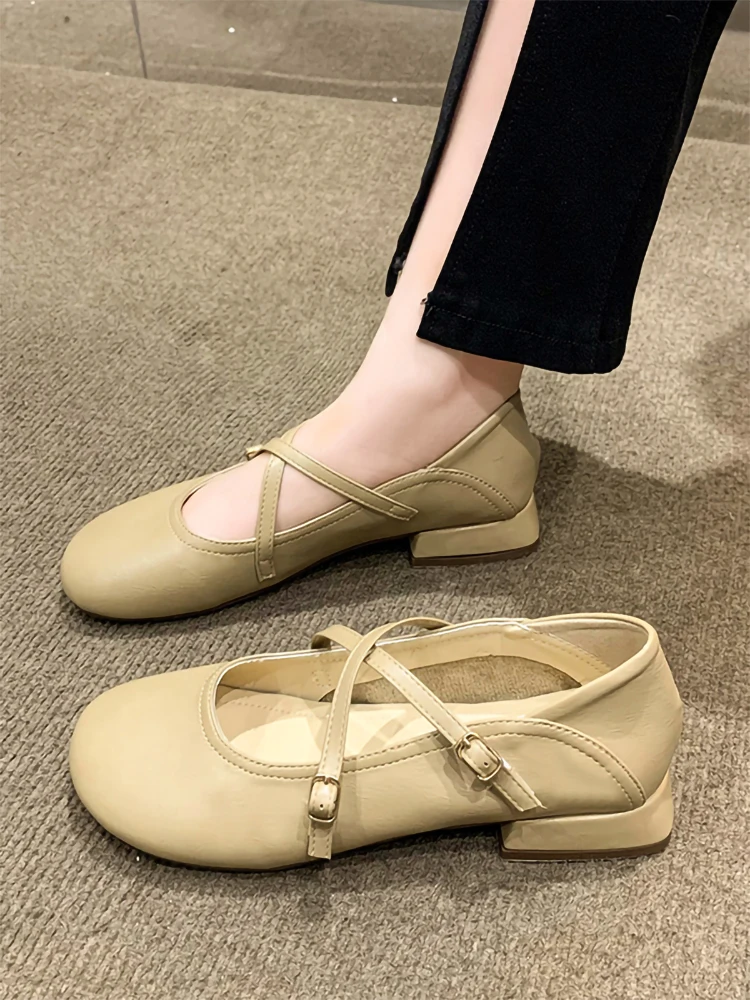 

Шлепанцы женские на толстом каблуке, с круглым носком и перекрестной шнуровкой