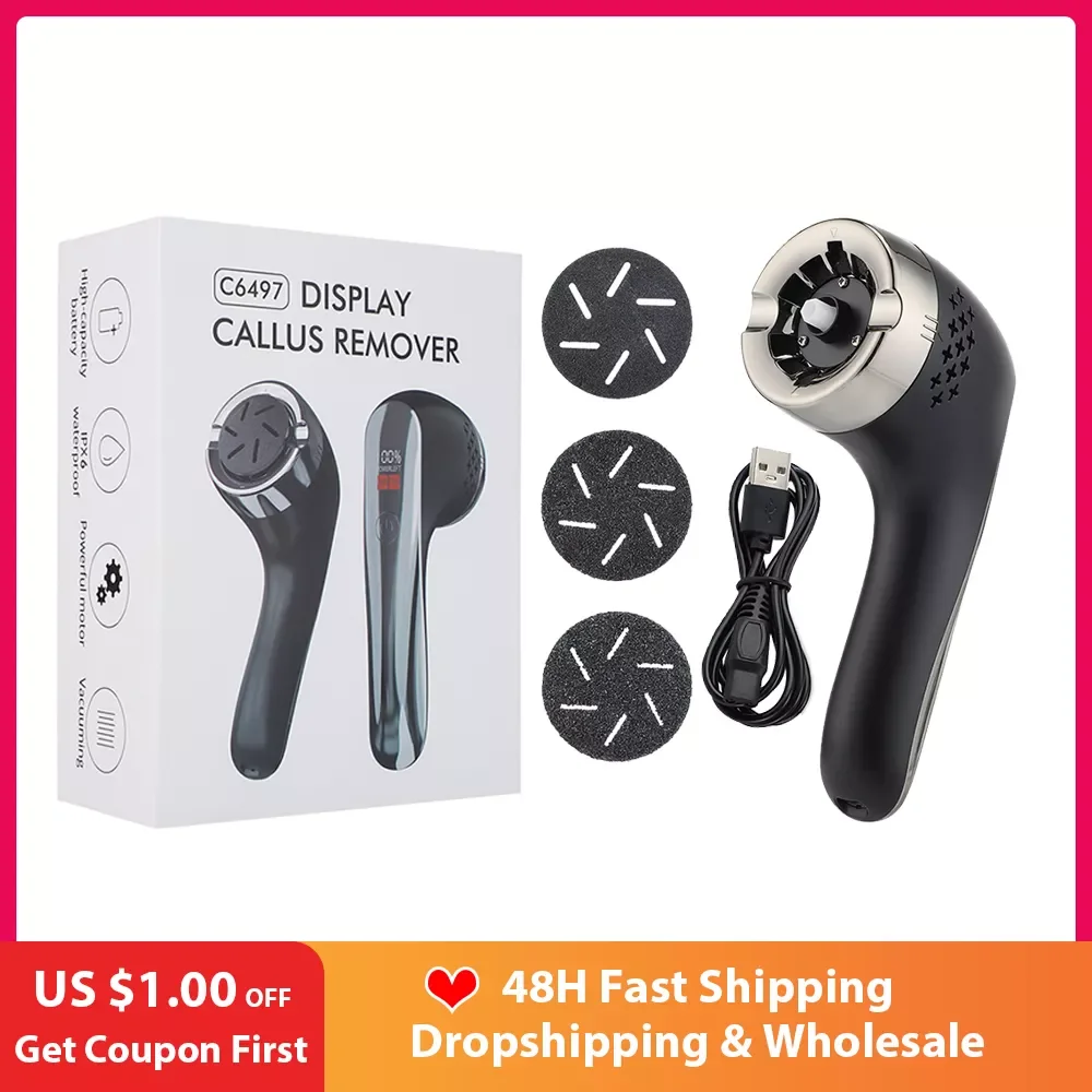 

NEW2023 Foot Grinder Callus Remover Vacuum Cleaner Painless Dead Skin Removal Foot Care Tool Digital Display USB Charging