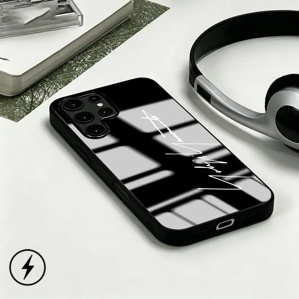 Фото Элитный чехол для телефона Yohji Yamamoto для Samsung S26 S25 S24 S23 S22 S21 S20 Plus Ultra Note20, стеклянный магнитный чехол №1