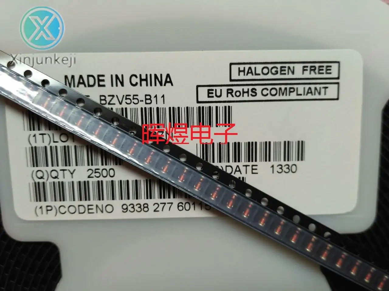 

30pcs orginal new BZV55-B11 LL34 11V 1206 cylindrical zener diode